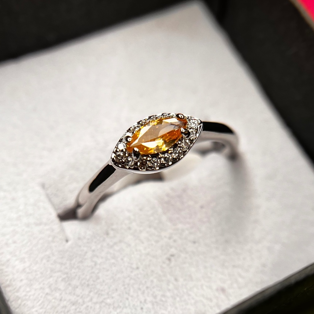 Bomb Party "Girl Boss Unicorn" Smokey Topaz Cubic Zirconia + Rhodium Plating